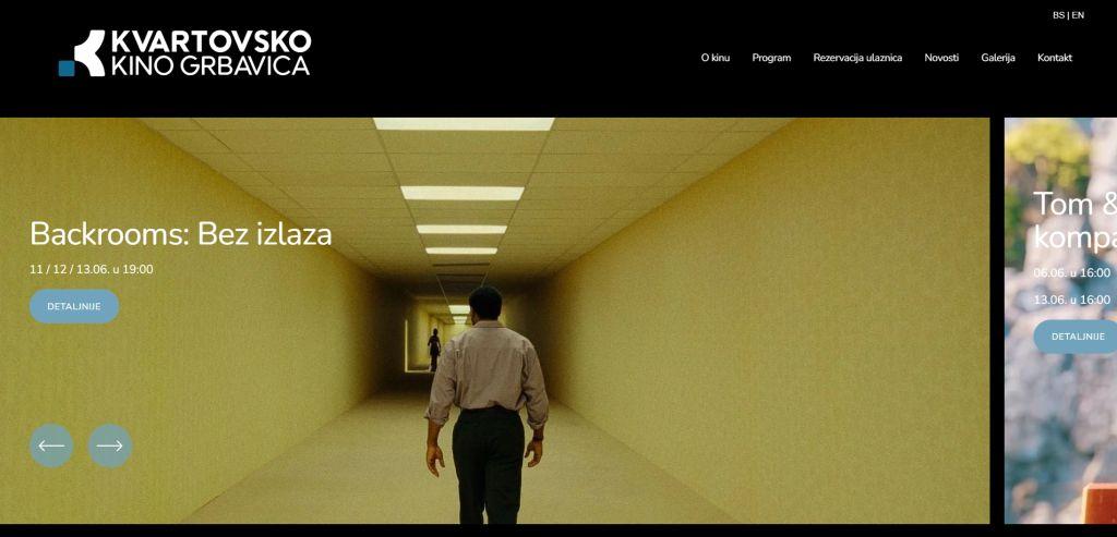 Kvartovsko kino Grbavica predstavlja novu web stranicu