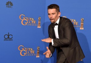 poses in the press room during the 72nd Annual Golden Globe Awards at The Beverly Hilton Hotel on January 11, 2015 in Beverly Hills, California.